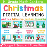First Grade Christmas Digital Math Centers | Seesaw | Goog