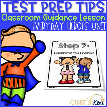 Preview of Test Prep Tips Classroom Guidance Lesson for Early Elementary Counseling