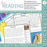 First Grade Close Reading Comprehension - Unit 2 All About Fall