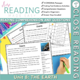 First Grade Close Reading Comprehension - Unit 8 The Earth