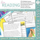 First Grade Close Reading Comprehension - Unit 9 Spring Ha