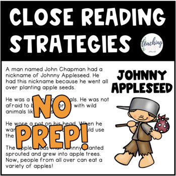 Preview of First Grade Close Reading - Whole Year Bundle - NO PREP!