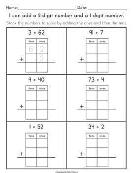 |1st Grade Add Within 100| Common Core 1.NBT.C.4: 2-Digit Addition Packet