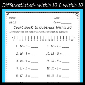 1st Grade Addition & Subtraction Worksheets ~ CCSS Aligned ...
