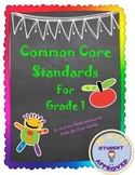 First Grade Common Core Bundle with the Standards & Objectives