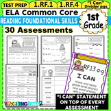 First Grade Common Core ELA Assessments- Reading Foundatio