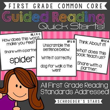 Preview of First Grade Common Core Guided Reading: Quick Starts!