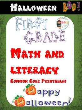 Preview of First Grade Common Core Halloween Worksheets
