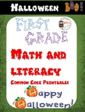 First Grade Common Core Halloween Worksheets