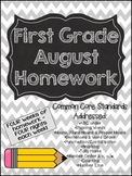 First Grade Common Core Homework - August
