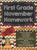 First Grade Common Core Homework - November