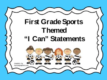 Preview of First Grade Common Core "I Can" Statements