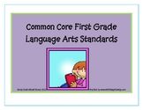 First Grade Common Core Language Arts Standards