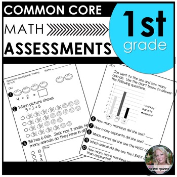 Preview of First Grade Common Core Math Assessments | 1st Grade Baseline Math Assessment