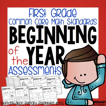 Preview of First Grade Common Core Math Assessments- BOY (Beginning of Year) Assessment