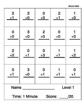 first grade common core math fluency minute tests entire year and beyond