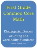 First Grade Common Core Math - Kindergarten Review (Counti