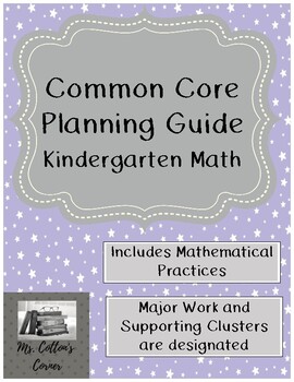 Preview of Kindergarten Common Core Math Planning Guide