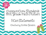 First Grade Common Core Math Standards Posters-Chevron