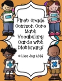 First Grade Common Core Math Vocabulary Cards with Picture