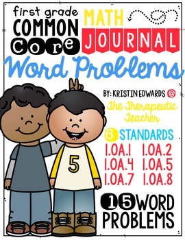 Preview of First Grade Common Core Math Journal Word Problems