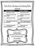 First Grade Common Core Speaking and Listening Rubric