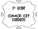 First Grade Common Core Standards Posters