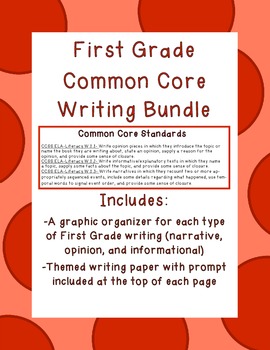 Preview of First Grade Common Core Writing Bundle