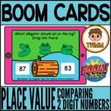 First Grade Comparing 2 Digit Numbers | Math Boom Cards Gr