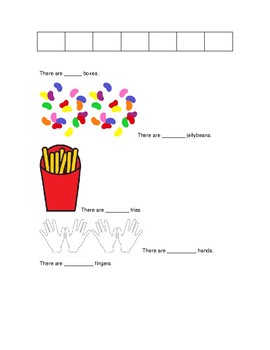 Preview of First Grade Counting Groups Sheet (Investigations Math)