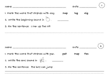 Preview of First Grade Daily Language Review