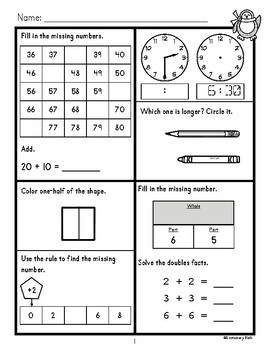First Grade Daily Math: Book Five by Luminary Kids | TpT