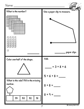 First Grade Daily Math: Book Seven by Luminary Kids | TPT