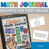 Coins Math Journal Prompts for First Grade