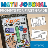 Graphing Math Journal Prompts for First Grade