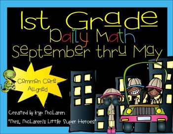 Preview of First Grade Daily Math Sept. thru May - Distance Learning (Common Core Aligned)