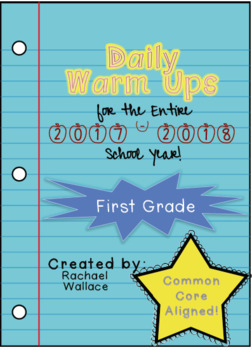 Preview of First Grade Daily Warm Ups for the Entire Year BUNDLE!