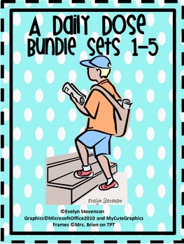 Preview of First Grade Daily Work Daily Dose Bundle Sets 1 - 5