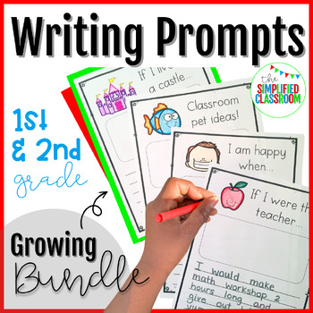 Preview of BUNDLE of First Grade Daily Writing Pages Prompts
