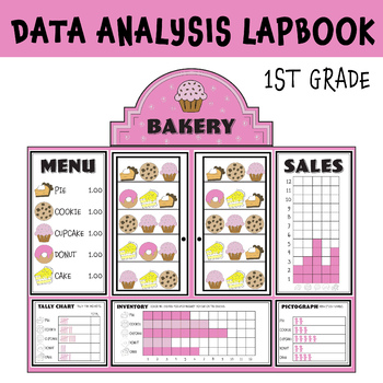 Preview of First Grade Data Analysis Math Lapbook