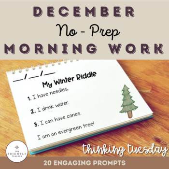 Preview of First Grade December No-Prep Morning Work