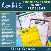 First Grade Decodable Math Word Problems for the Entire Year