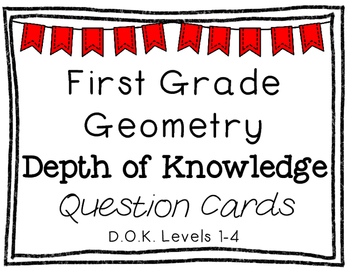 Preview of First Grade Depth of Knowledge {DOK} Geometry Questions