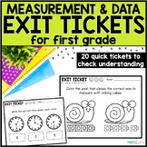 First Grade Digital Math Exit Tickets Measurement & Data -