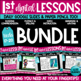 First Grade Digital & Paper Lesson Plans Bundle Weeks 17-2