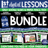 First Grade Digital & Paper Lesson Plans Bundle Weeks 5-8 