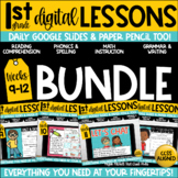 First Grade Digital & Paper Lesson Plans Bundle Weeks 9-12 Google