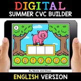 Summer Digital CVC Word Work for Google Classroom - Distan