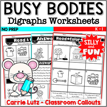 Preview of First Grade Digraphs Worksheets