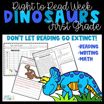 Preview of First Grade Dinosaur Unit (Right to Read Week)